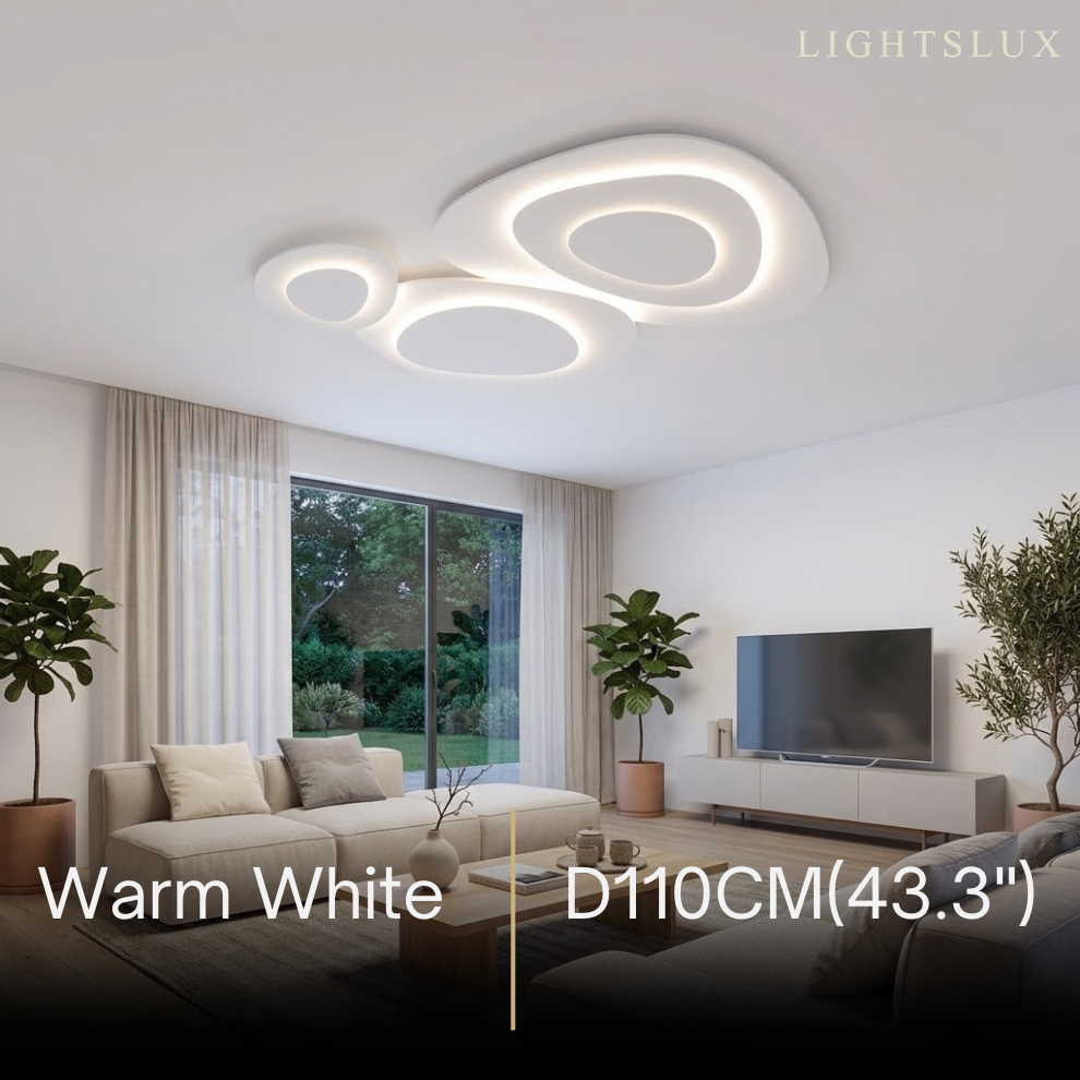 Crema Modern LED Flush Mount Ceiling Light – Nordic Metal Bedroom Fixture