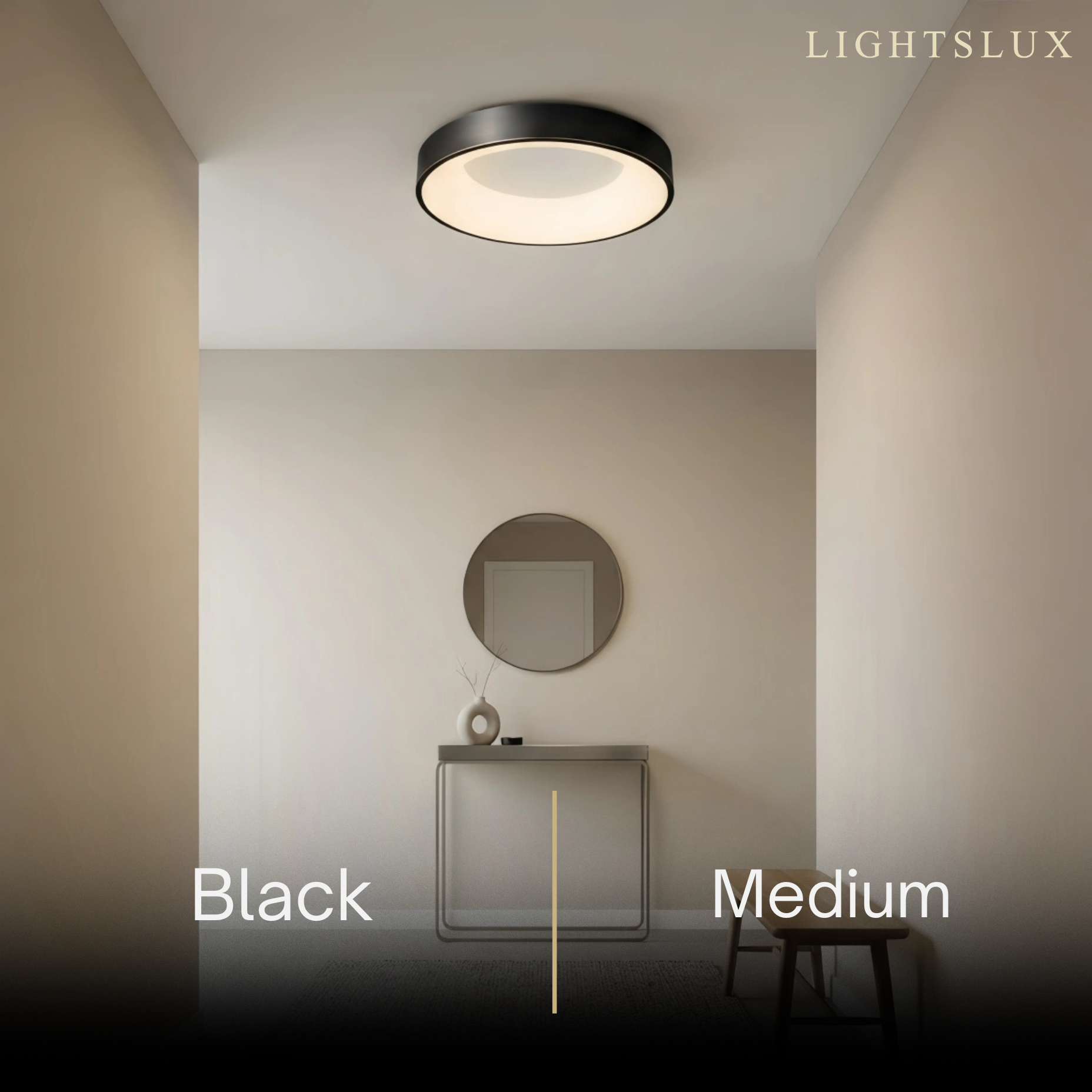 Lámpara de techo empotrable moderna Arcato - LED dorado/negro para sala de estar
