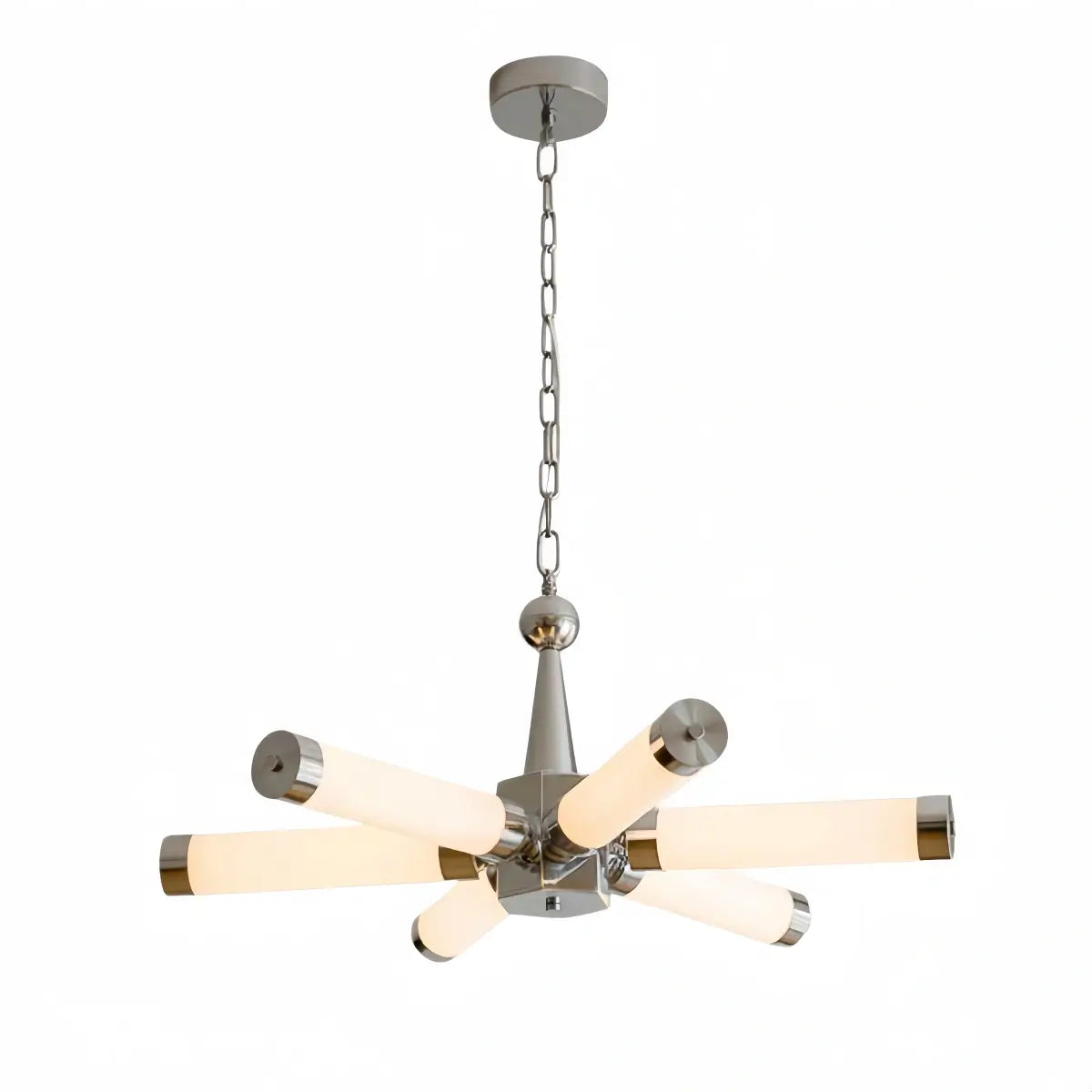 Irondale Industrial Chandelier -- Metal & Acrylic Dimmable for Dining Room
