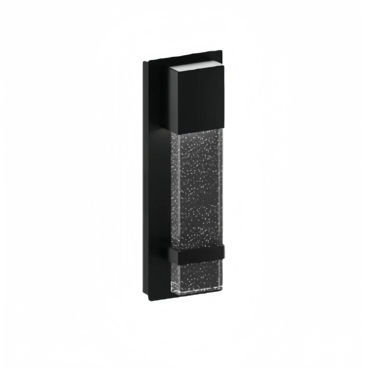Arcato Modern Vertical Outdoor Wall Sconce – Black Stainless Steel/Glass for Patio/Entryway