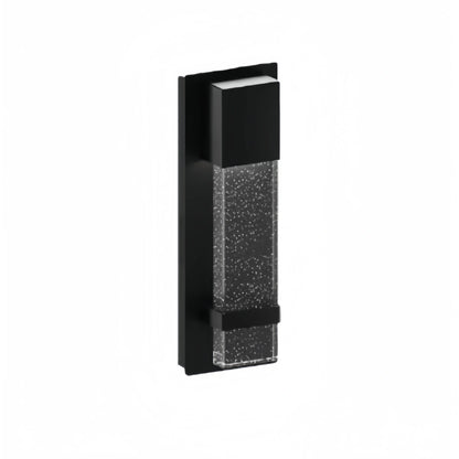 Arcato Modern Vertical Outdoor Wall Sconce – Black Stainless Steel/Glass for Patio/Entryway