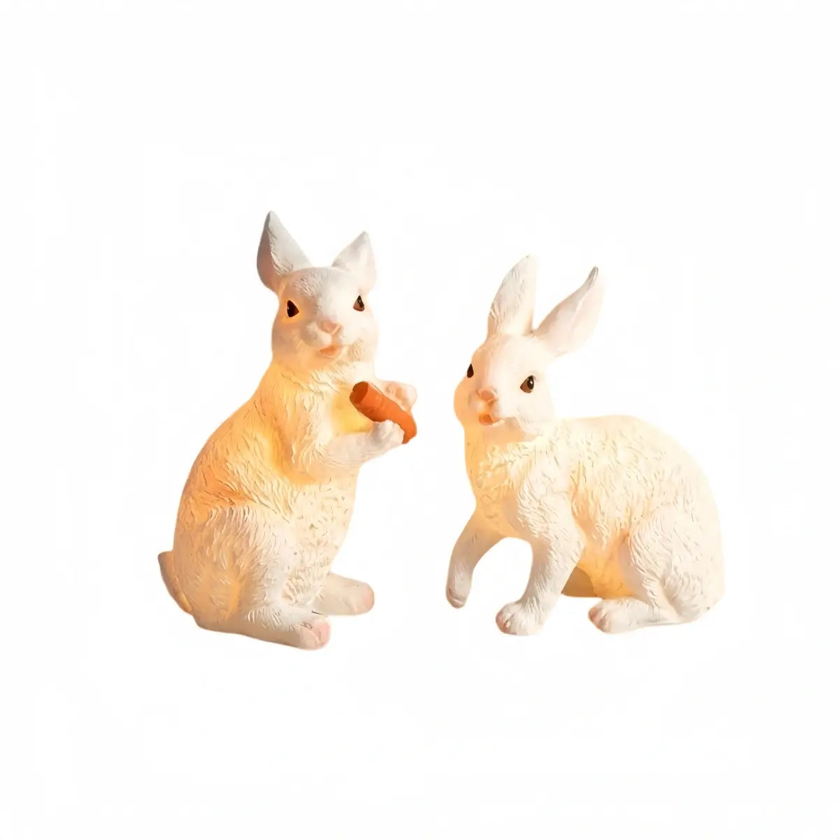 Easter Bunny Outdoor Light – Cute Sitting & Carrot Bunny Garden Lamp