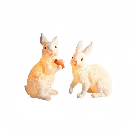 Easter Bunny Outdoor Light – Cute Sitting & Carrot Bunny Garden Lamp
