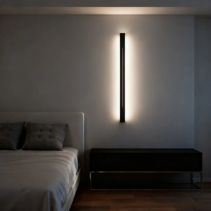 Arcato Minimalistische LED-Wandleuchte – Schwarz/Gold fürs Schlafzimmer