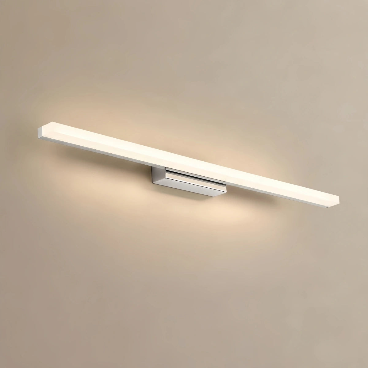 Arcato Minimalist Linear Vanity Wall Lamp – IP44 Metal in Black/Chrome Bathroom