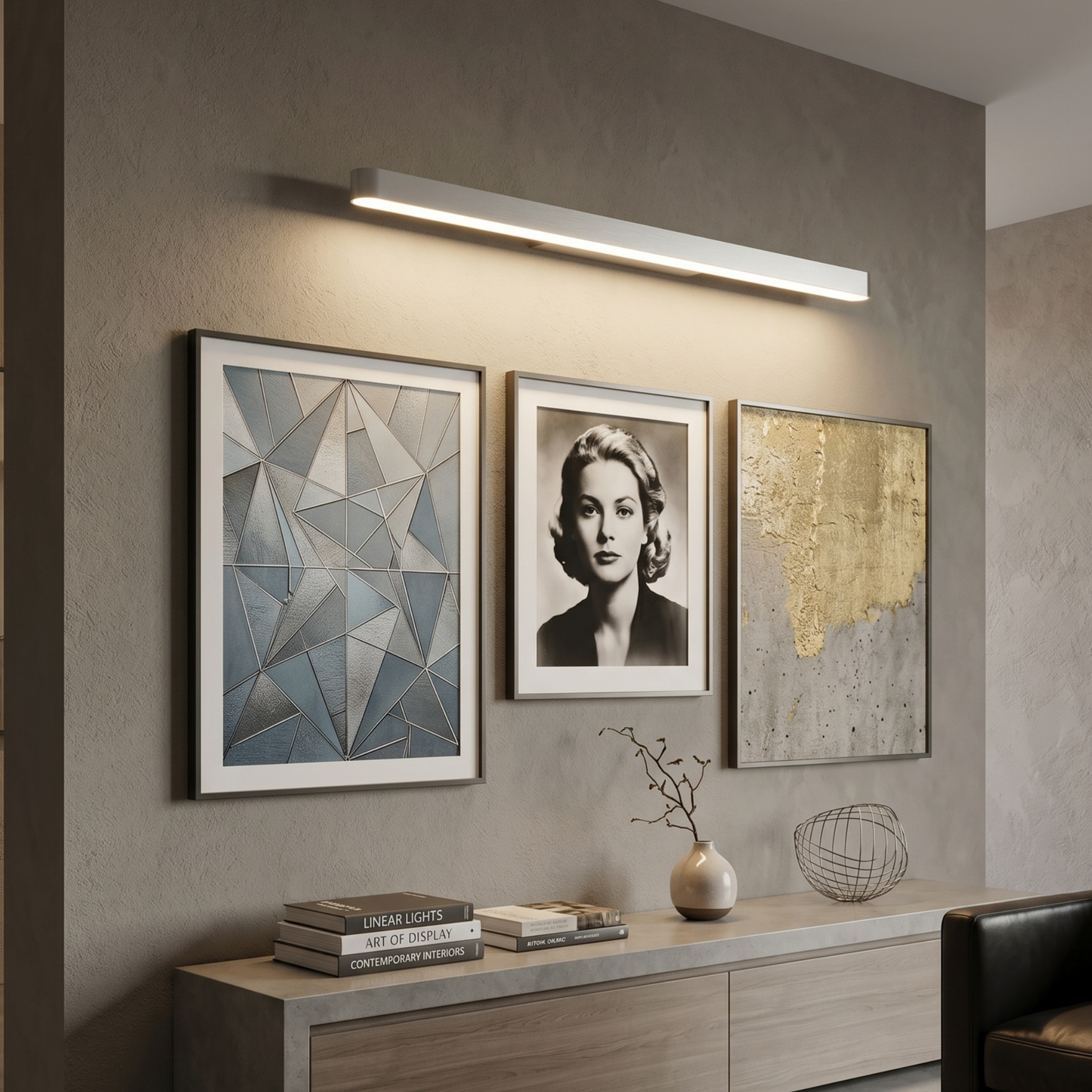 Minimalist Brushed Stainless Steel Wall Lamp -- Copper/Chrome/Black for Living Room/Bedroom