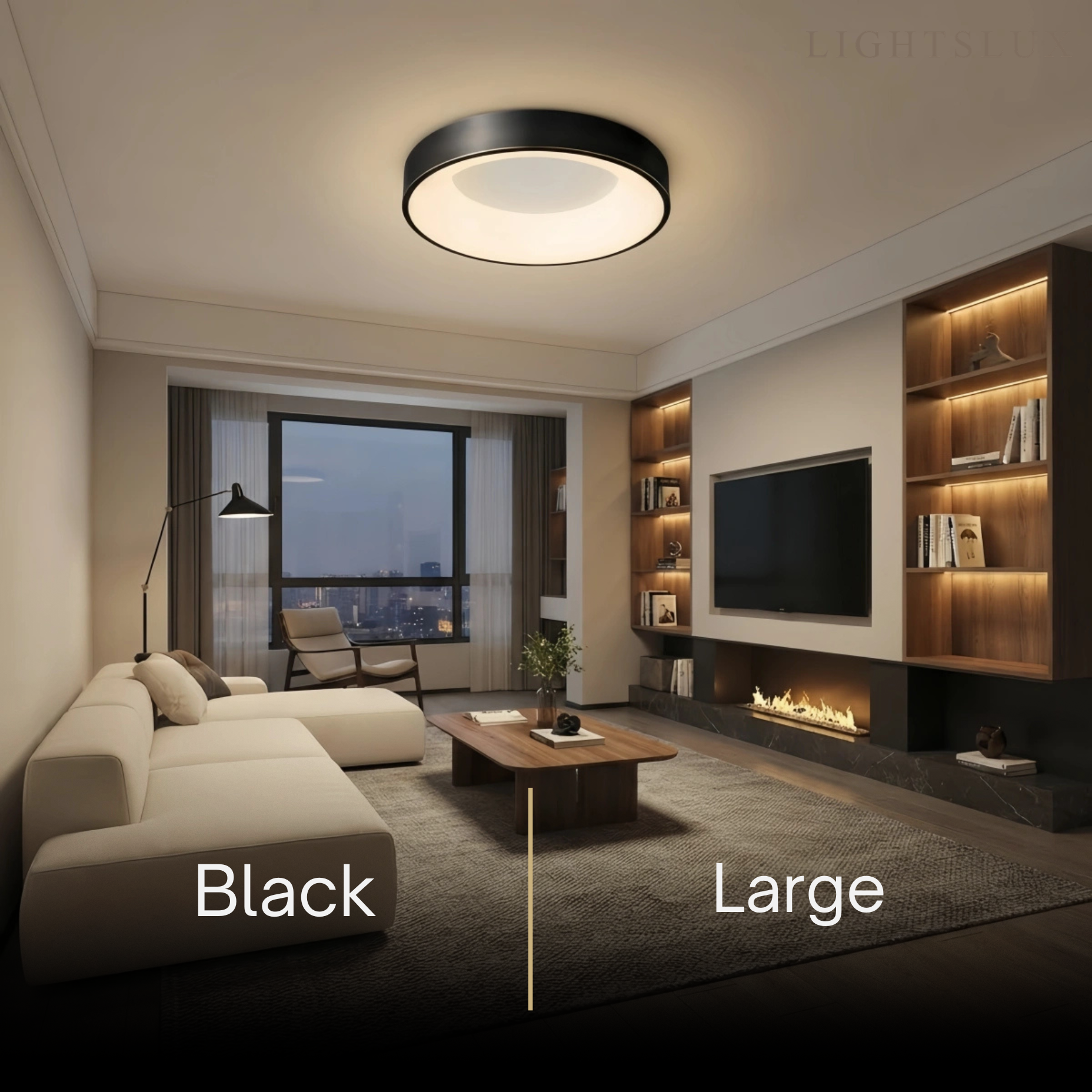 Lámpara de techo empotrable moderna Arcato - LED dorado/negro para sala de estar