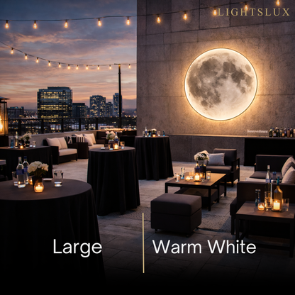 Moon Wall Light Luna, Waterproof Outdoor Moon Lamp for Patio Garden & Bathroom