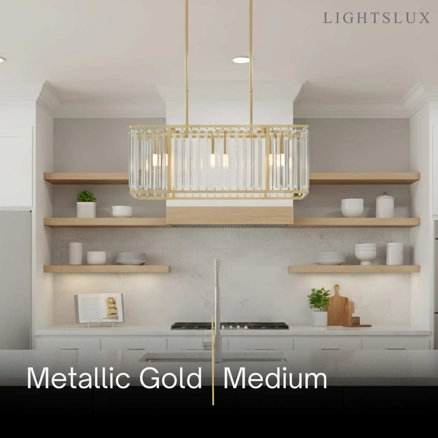 Excelis Modern Linear Chandelier – Metallic Accents for Refined Luxury Interiors