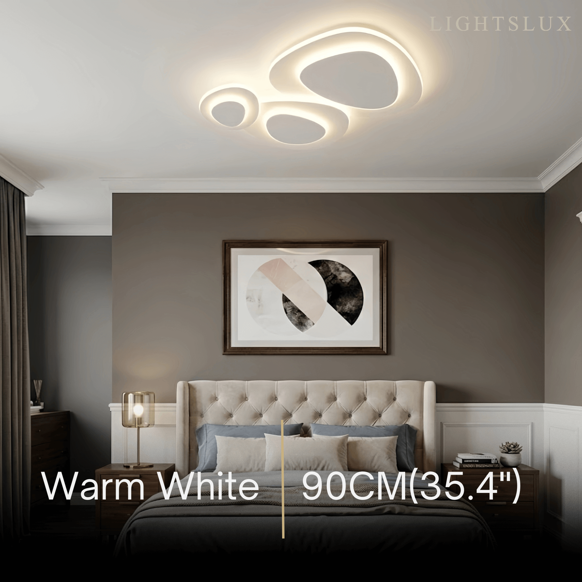Crema Modern LED Flush Mount Ceiling Light – Nordic Metal Bedroom Fixture