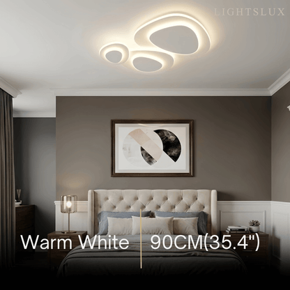Crema Modern LED Flush Mount Ceiling Light – Nordic Metal Bedroom Fixture