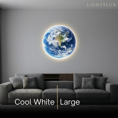 Lunara Modern Earth Topographic Wall Lamp – Globe-Like Glow Art Deco Artistic Lighting