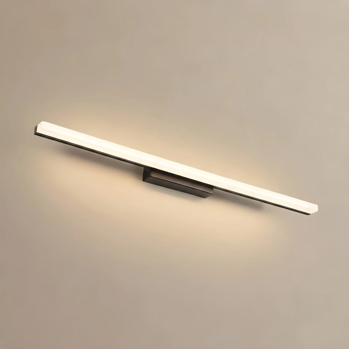 Arcato Minimalist Linear Vanity Wall Lamp – IP44 Metal in Black/Chrome Bathroom