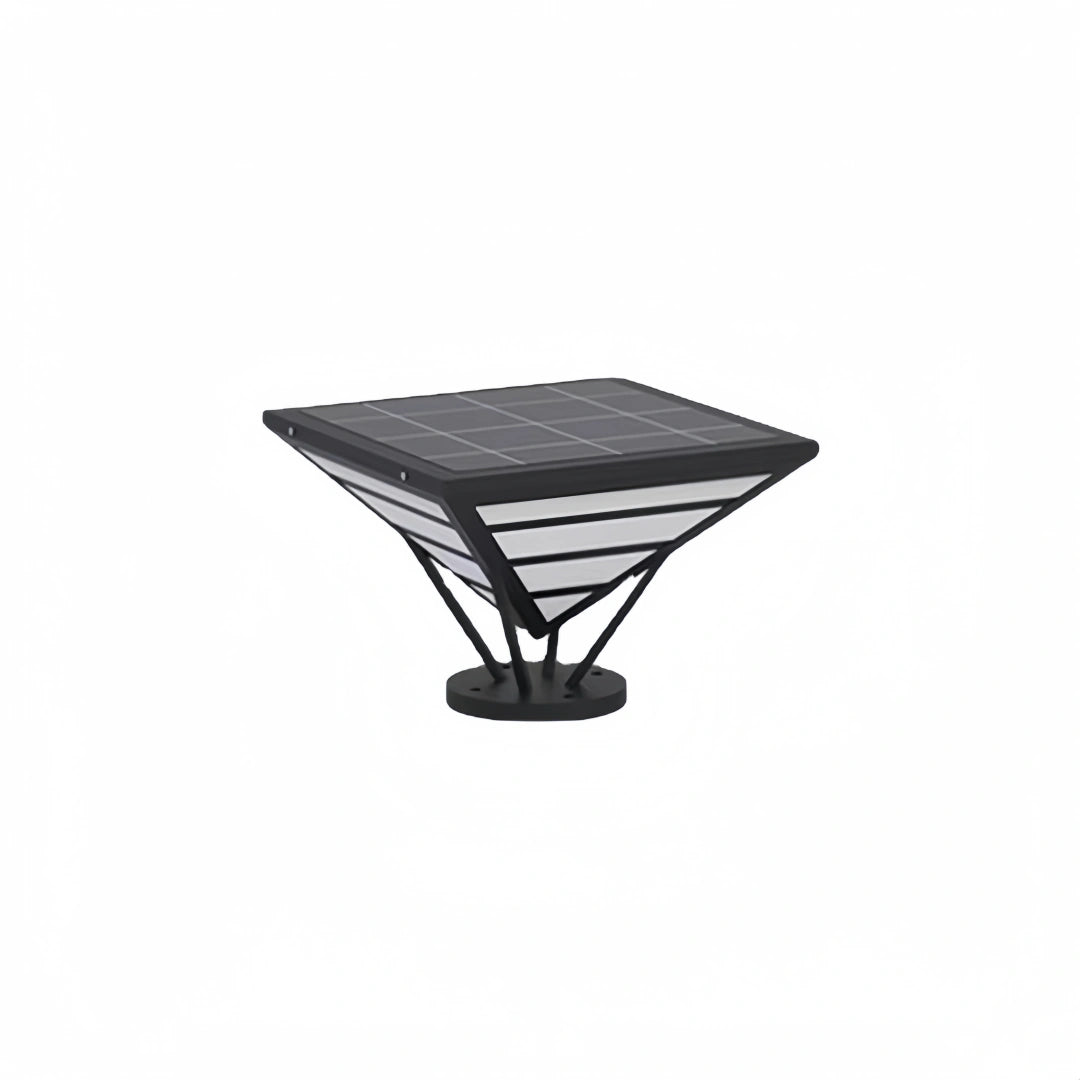 Arcato Industrial Black Pillar Light - Diamond Metal Design for Garden