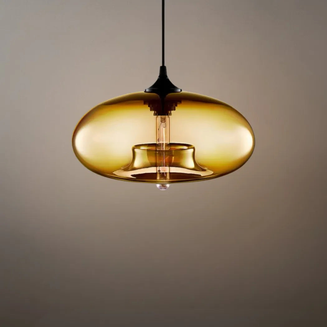 Morandia Moderne Glas-Pendelleuchte – Kücheninselleuchte in Brotform, 6 Farben