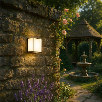 Lunara Modern Solar LED Outdoor Wall Lamp – Waterproof Sensor Light for Courtyard