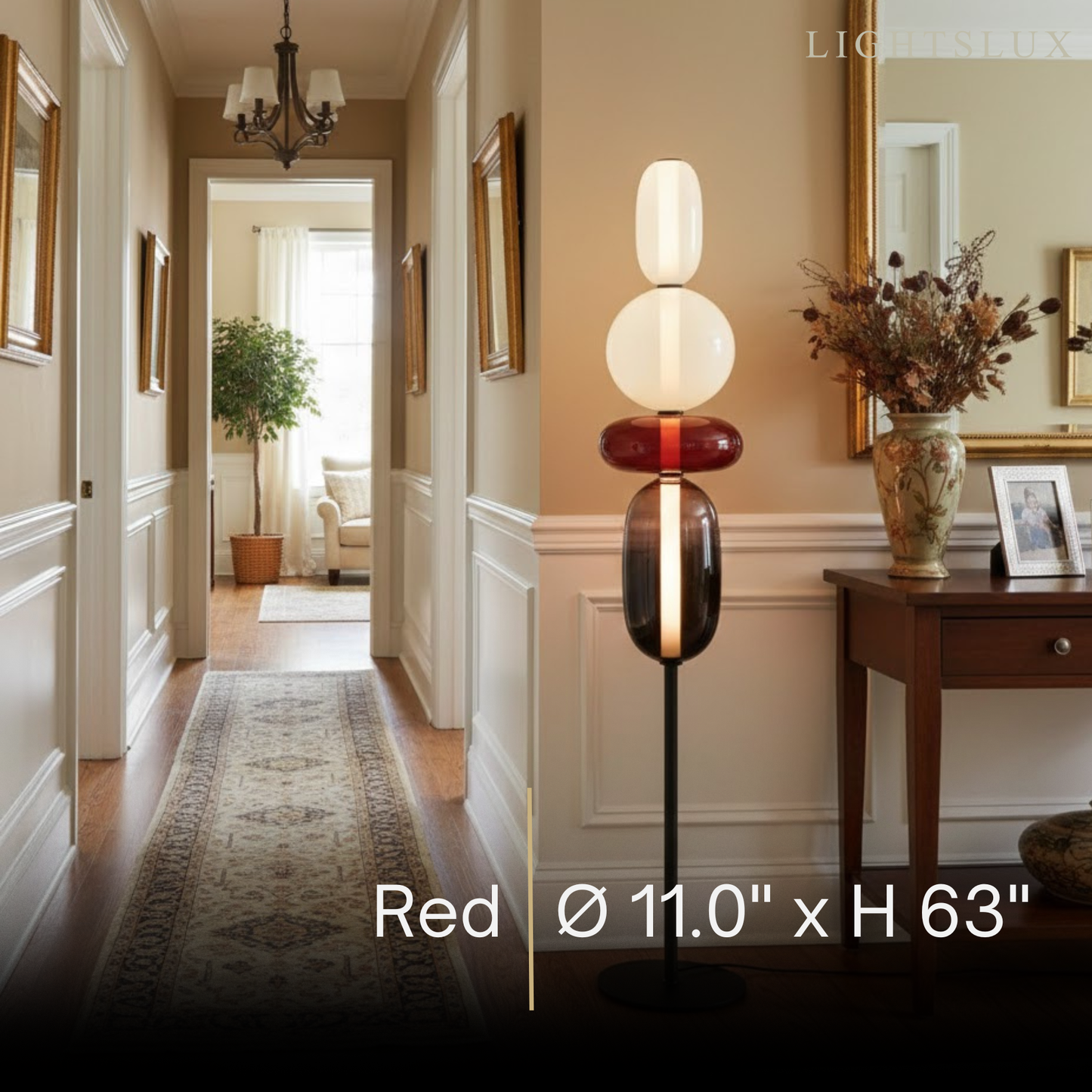 Prisma Modern Floor Lamp – Hand-Blown Crystal Interactive Design for Living Room Bedroom