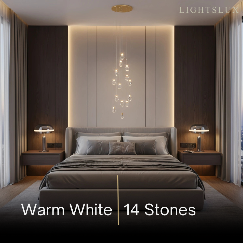 Luxury Crystal Chandelier - Shimmering Fixture for Dining Room & Grand Interiors