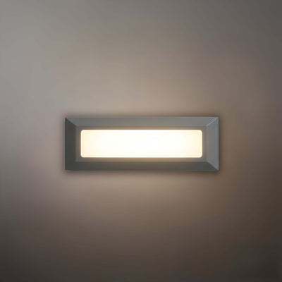 Lámpara de pared minimalista negra con sensor Arcato para escalones de terraza/jardín