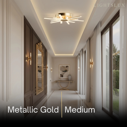 Nebula Modern Star Radiating Ceiling Light – Black/GoldAcrylic Rods for Living Room