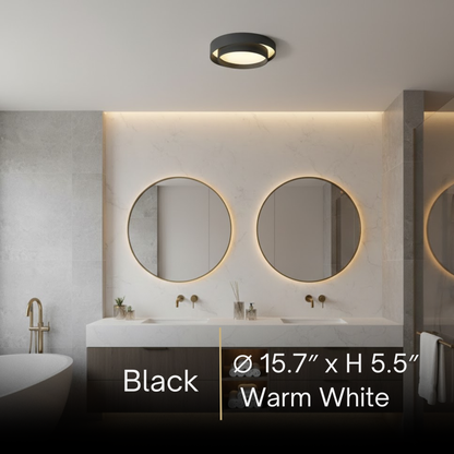 Contemporary Cylinder Ceiling Light — Matte Neutral LED for Living Room