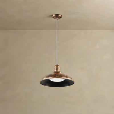 Irondale Industrial Waterproof Pendant Light -- Black/Brass Iron for Outdoor Wall