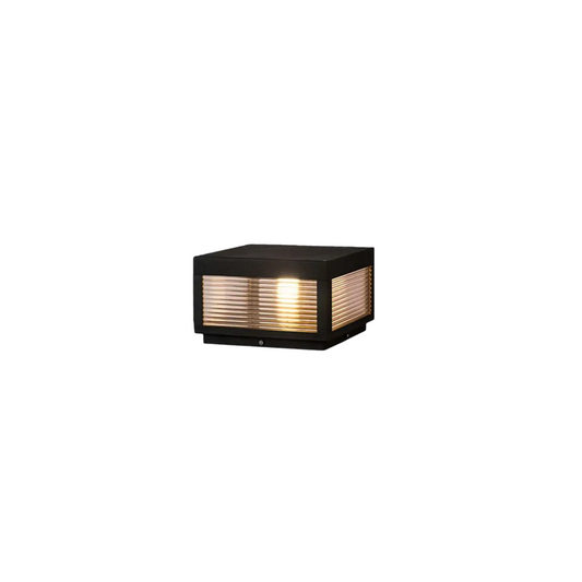 Irondale Modern Black Solar Pillar Light – Outdoor Lighting for Doorway/Path