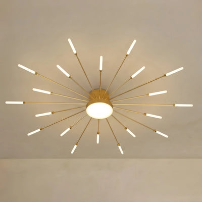 Nebula Modern Firework Ceiling Light –  Gold/Black for Bedroom Dining Room Living Room