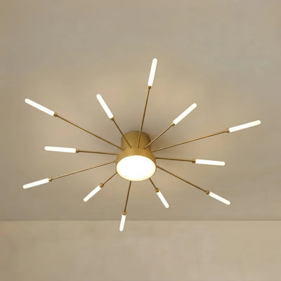 Nebula Modern Firework Ceiling Light –  Gold/Black for Bedroom Dining Room Living Room