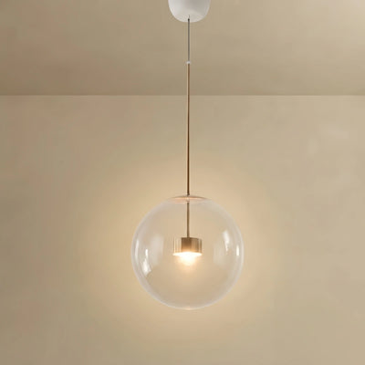 Vetro Modern Bubble Glass Pendant Light – Clear or Milky White for Dining Room