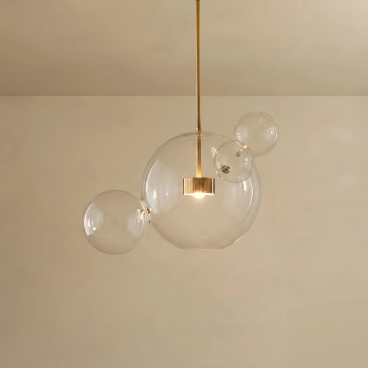 Vetro Modern Bubble Glass Pendant Light – Clear or Milky White for Dining Room