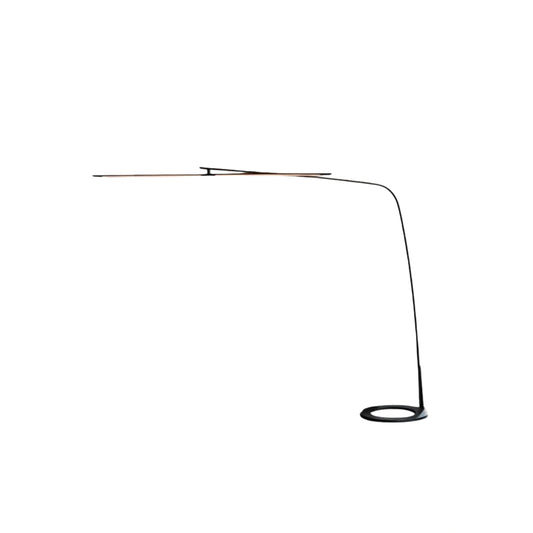 Arcato Modern Black Floor Lamp – Long Linear Metal Arched for Living Room