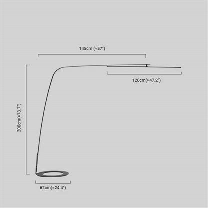 Black Floor Lamp – Long Linear Dimensions