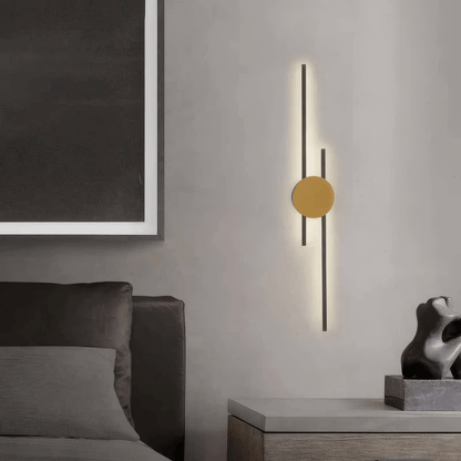 Modern Wall Lamp Metal Linear Living Room