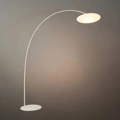 Velora Minimalist Floor Lamp - Curved Black/White Design, Dimmable for Living Room