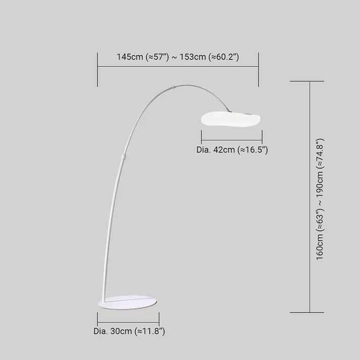 Velora Minimalist Floor Lamp dimensions