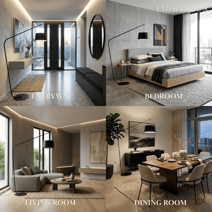 Velora Modern Black Floor Lamp