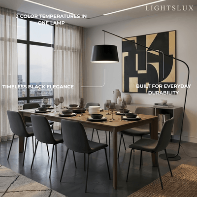 Velora Modern Black Floor Lamp