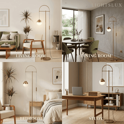 Velora Modern Gold Floor Lamp