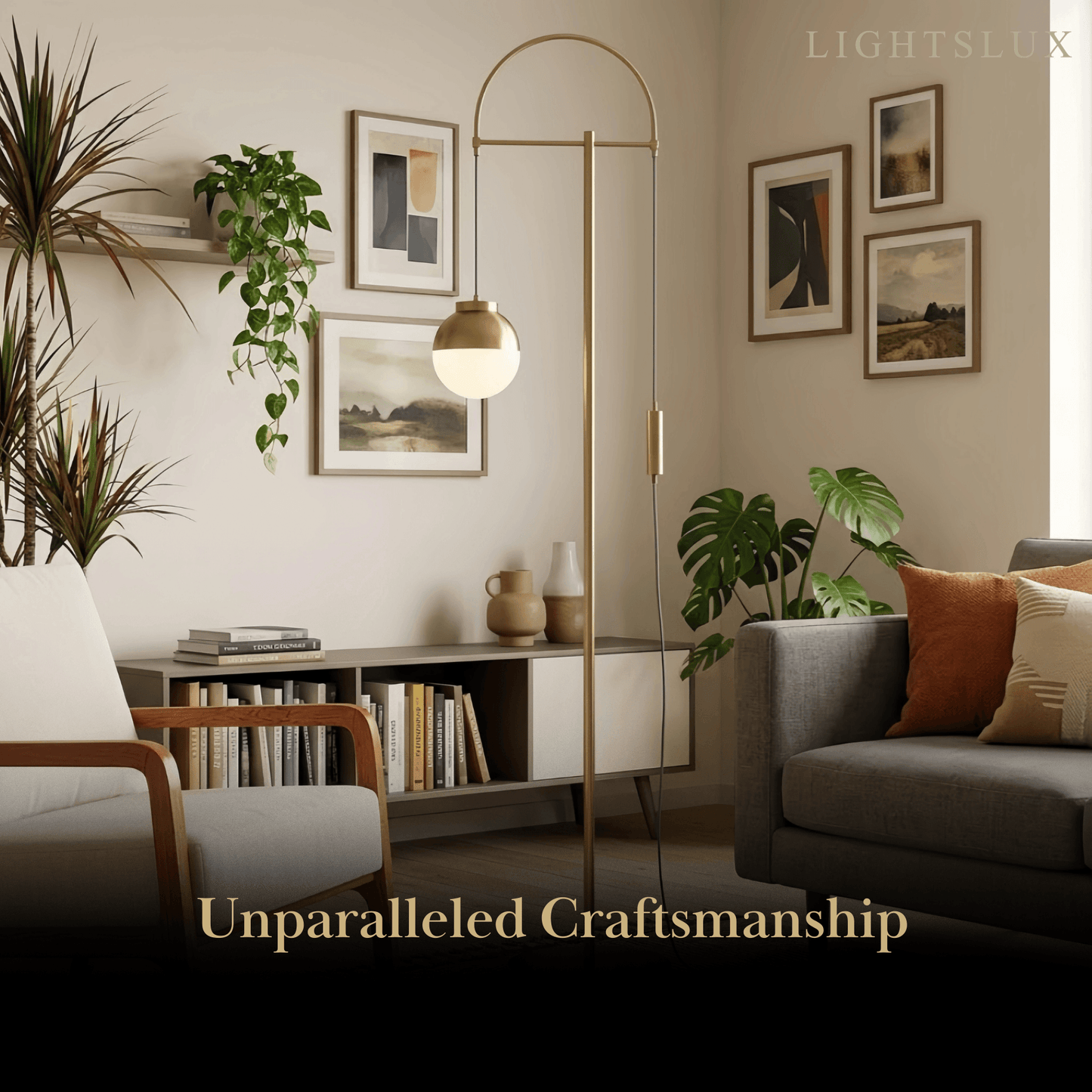 Velora Modern Gold Floor Lamp