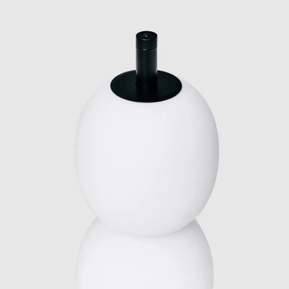 Modern White Floor Lamp – Glass Lantern Design for Living Room