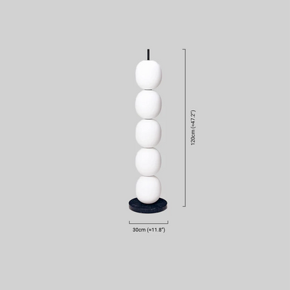 Modern White Floor Lamp – Glass Lantern Design Dimensions