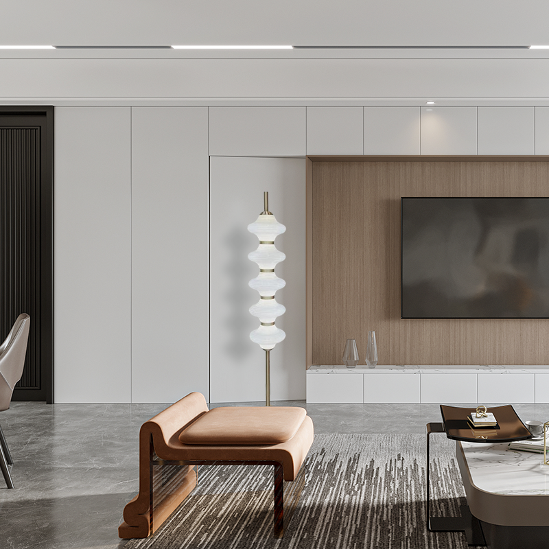 Modern Metal Glass Floor Lamp for Living room