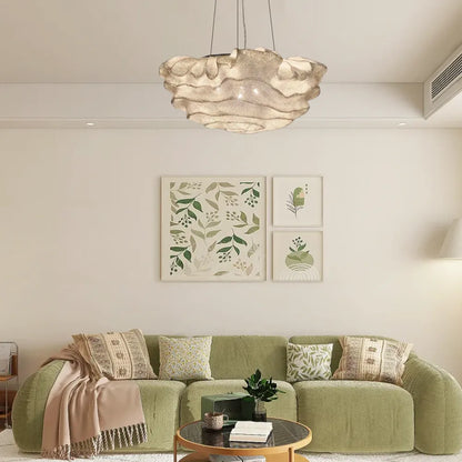 Art Deco Cloud-Shaped White Pendant Light