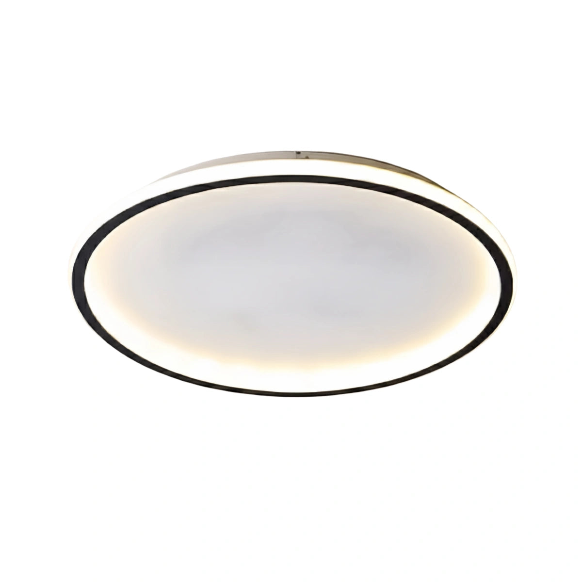 Embrace Modern Round Ceiling Light – Black&White Metal for Living Room
