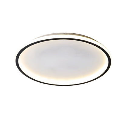 Embrace Modern Round Ceiling Light – Black&White Metal for Living Room