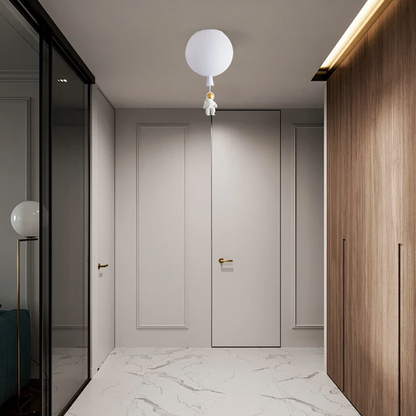 Designer Acrylic Ceiling Light - Astronaut Balloon for entrance