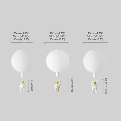Lámpara de techo acrílica de diseño Vivara - Globo de astronauta para habitación infantil