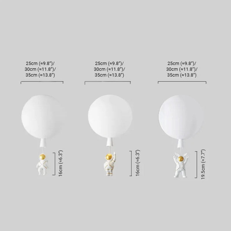 Lámpara de techo acrílica de diseño Vivara - Globo de astronauta para habitación infantil