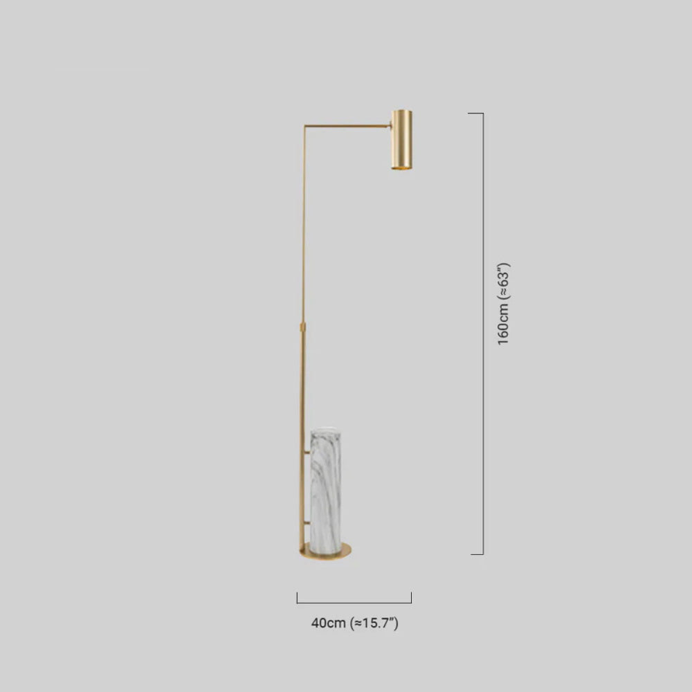 Minimalist Gold Floor Lamp – Metal Dimension